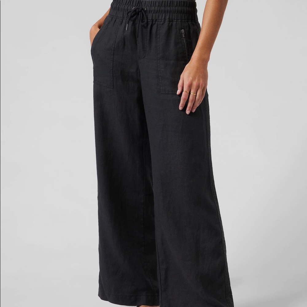 Athleta Cabo Linen Wide Leg Pant